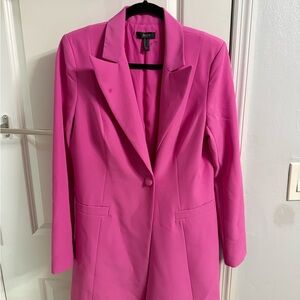 Aidan Mattox Women's Hot Pink Long Blazer
